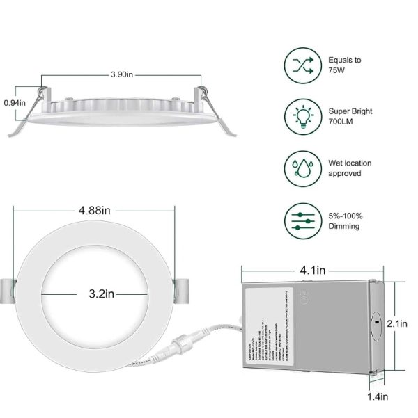 QLEDMB-4INCH-10W(DM)-WW