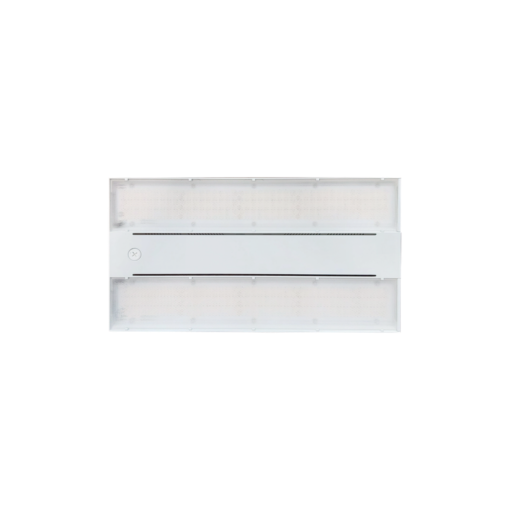 ECO LINEAR HIGHBAY R3 | 180/200/230W Selectable Wattages | 35/40/5000K Selectable CCT | Dual Voltage 120-347V | 10FT Cord & 6FT Suspension Chain Included | RENO-LHB-DV-MW-MCCT-R3-ECO