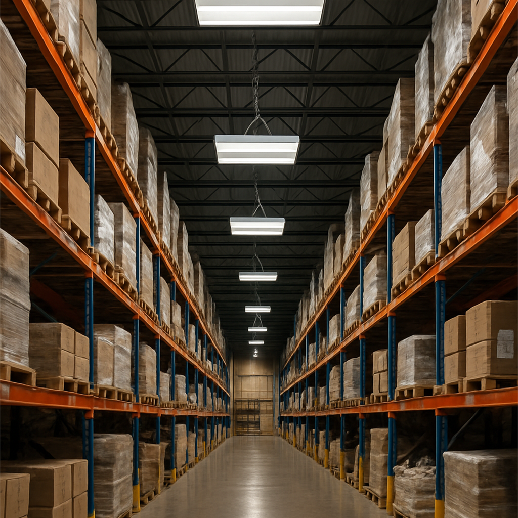 ECO LINEAR HIGHBAY R3 | 180/200/230W Selectable Wattages | 35/40/5000K Selectable CCT | Dual Voltage 120-347V | 10FT Cord & 6FT Suspension Chain Included | RENO-LHB-DV-MW-MCCT-R3-ECO