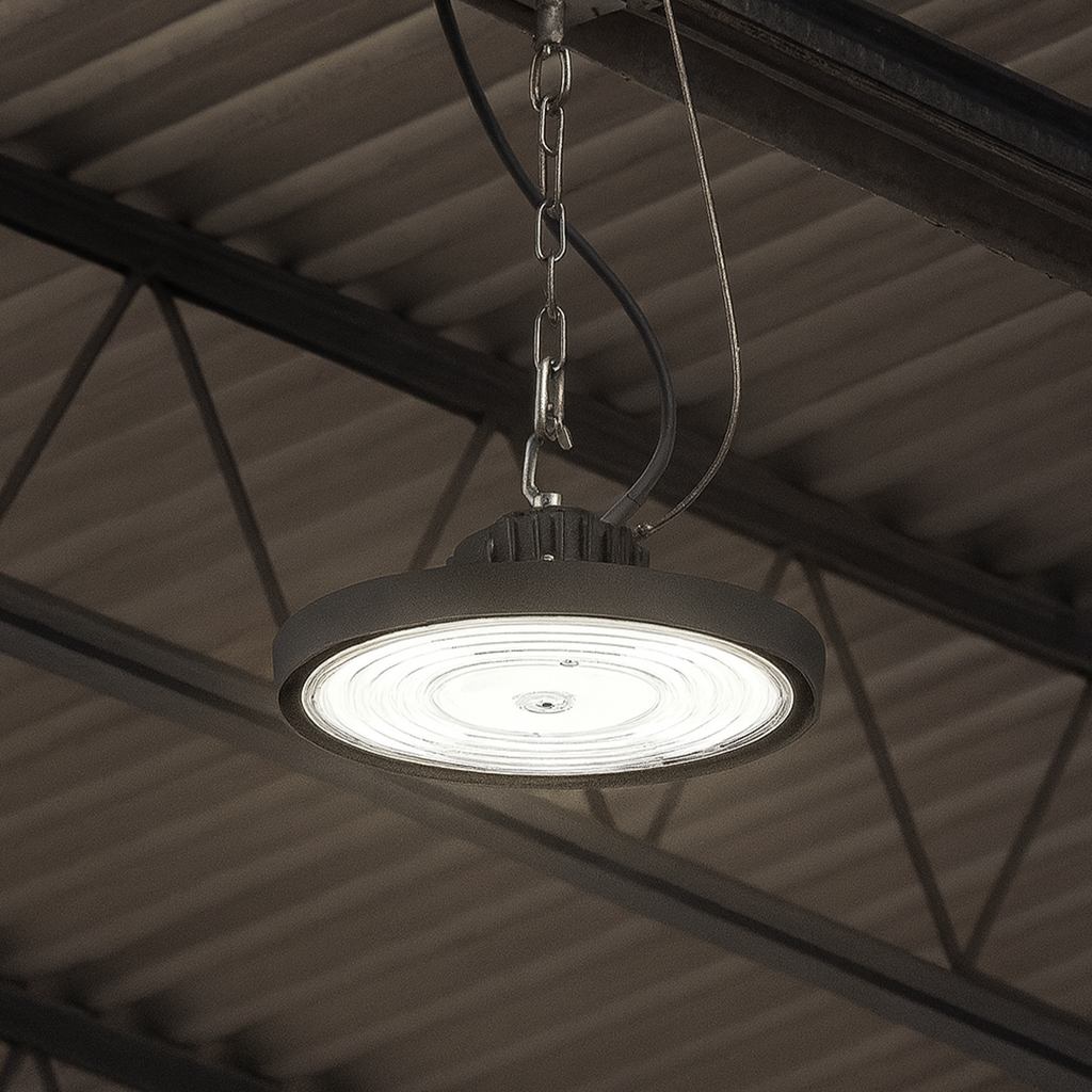 LED UFO HIGHBAY Selectable Wattage -120/150/200/250W| Up to 170 lm/W | Multi-CCT - 30/40/50K | 10FT Cord RENO-HBU-250W-DV-MCCT--G2-R3