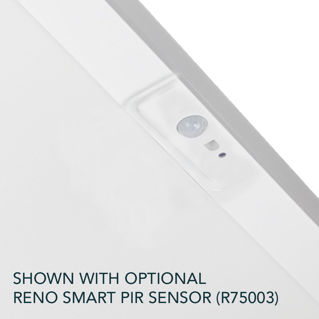 Sensor-Ready 1X4 Back-Lit Panel | **DOES NOT INCLUDE SENSOR** | Selectable Wattage 20/25/30/40W | Selectable CCT 3500/4000/5000K | Up to 133 lm/W | 120-347V | RENO-14BLPL-DV-MW-MCCT-MS